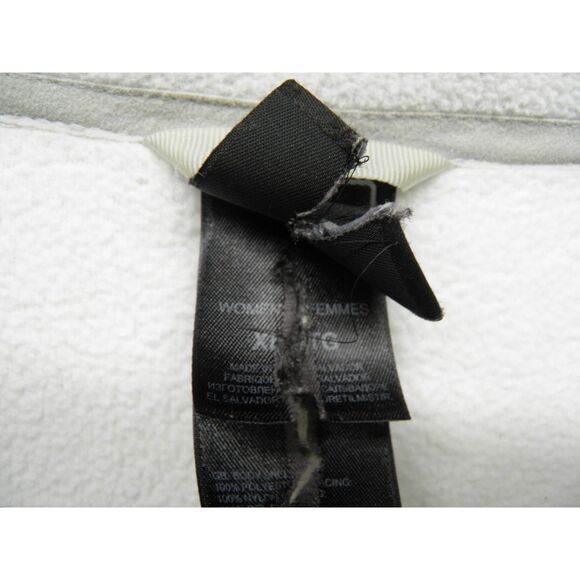 The North Face Jacket Women's XL White Gray Fleece Full Zip Polartec - Picture 5 of 7